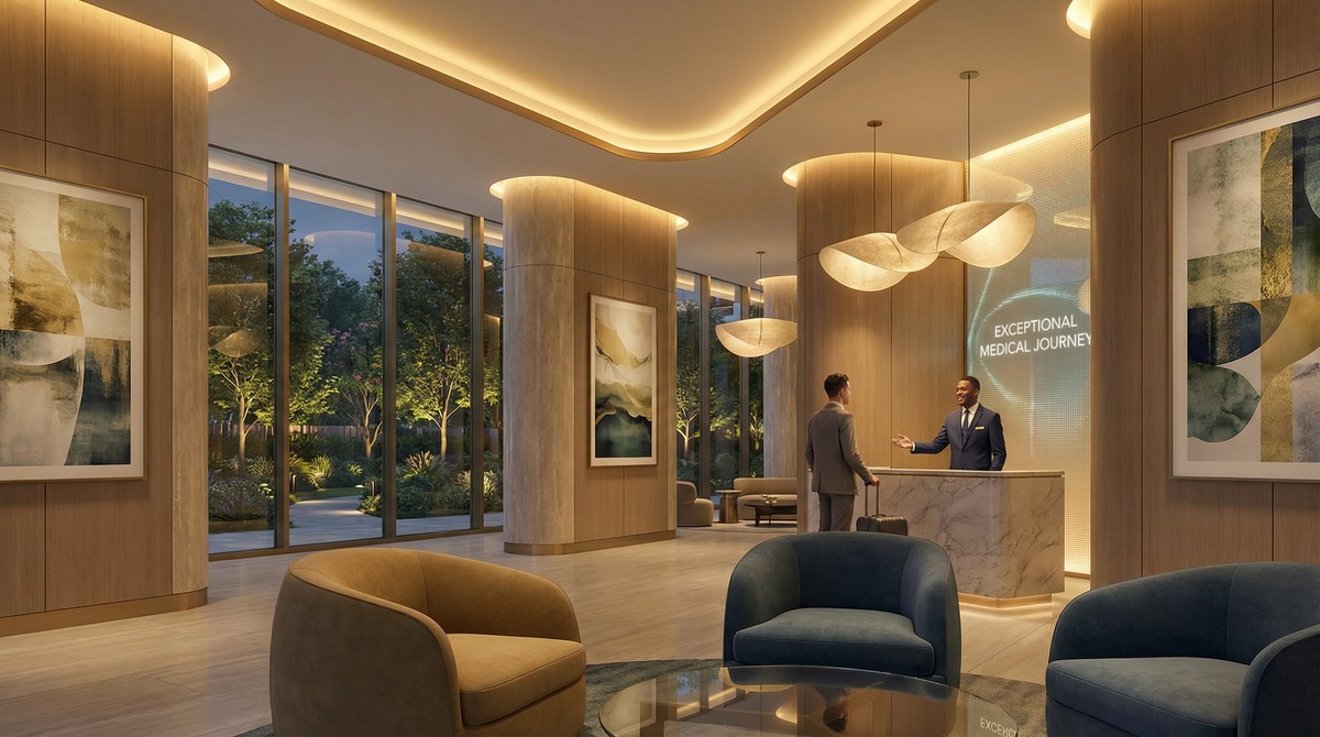 Guest enjoying a serene morning walk through lush Bangkok gardens