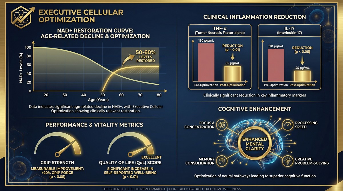Executive Cellular Optimization - 100M stem cells, 7-day protocol, 98%+ satisfaction