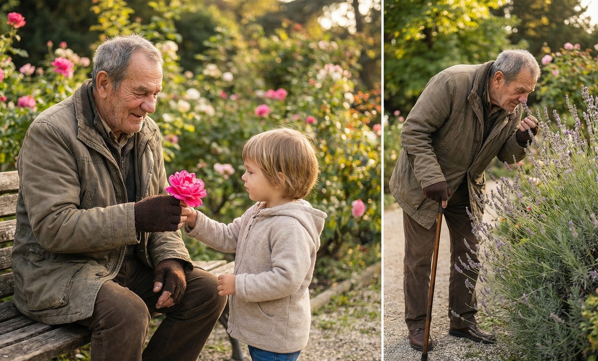 Peaceful moment in garden