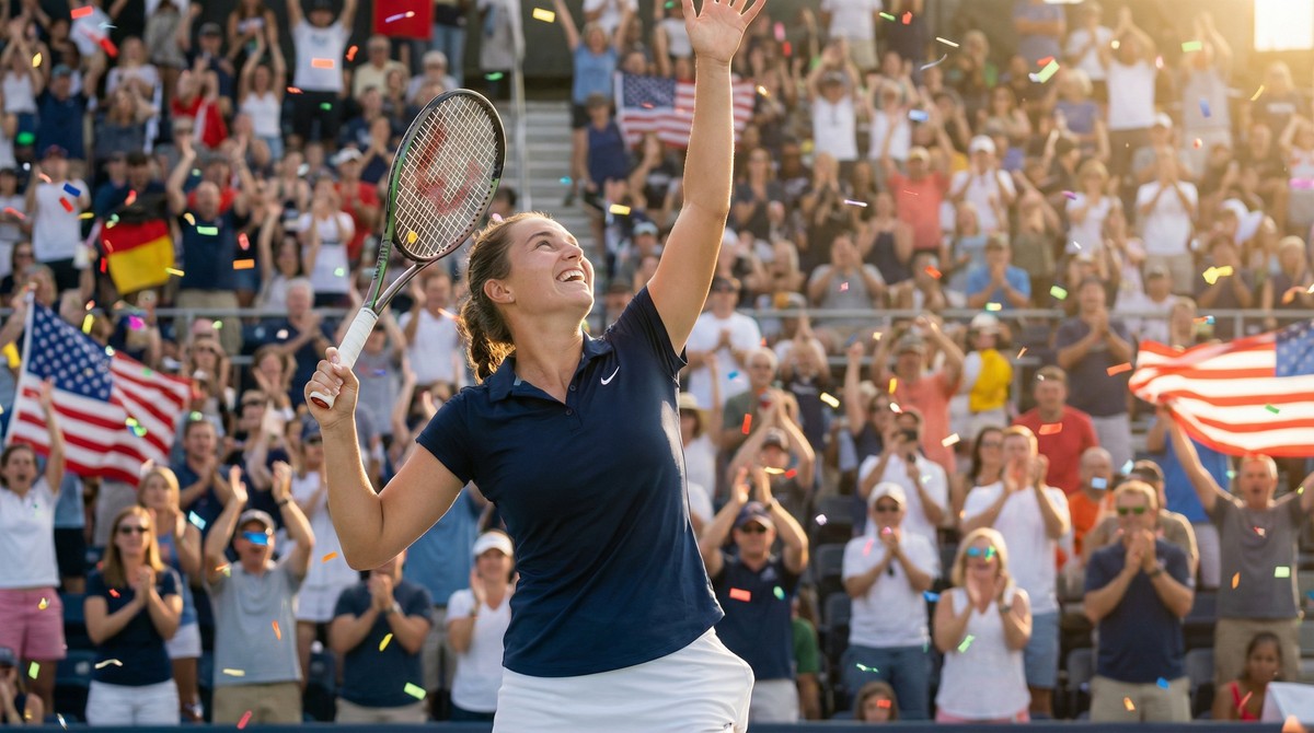 Senior tennis player mid-serve with full overhead extension
