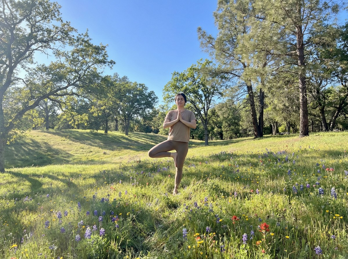 Person doing moderate outdoor activity